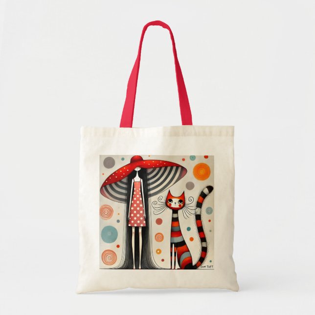 Bolsa Tote Polka Dots and Whiskers (Frente)