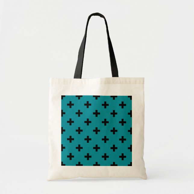 Bolsa Tote Polka negra cruza no chocalho (Frente)