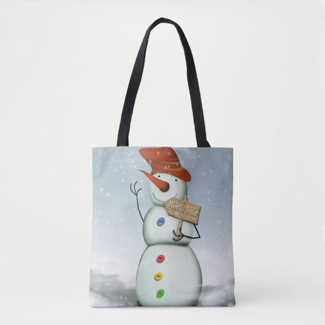 Bolsa Tote Polo Norte Snowman (Frente)