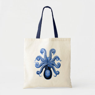 Bolsa Tote Polvo Azul Vintage 1 Inferior