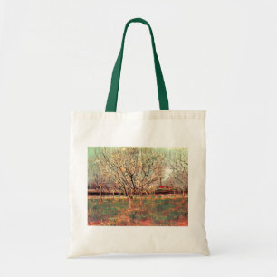 Bolsa Tote Pomar em Flor, Árvores de Ameixa por Vincent van G