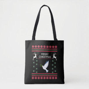 Bolsa Tote Pombo com pássaro de Natal