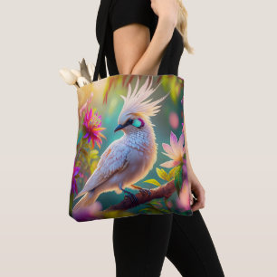 Bolsa Tote Pombo Fantasia com Penugem Rosada Juvenil Crestado