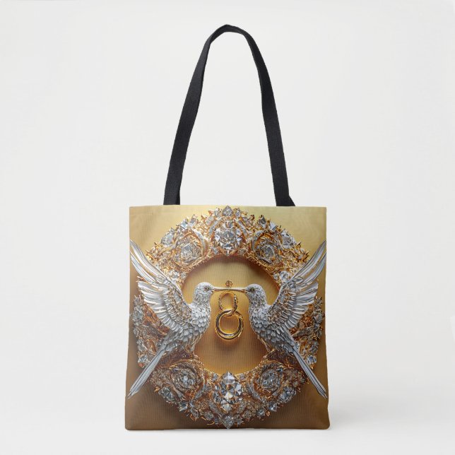Bolsa Tote Pombos Casados (Frente)