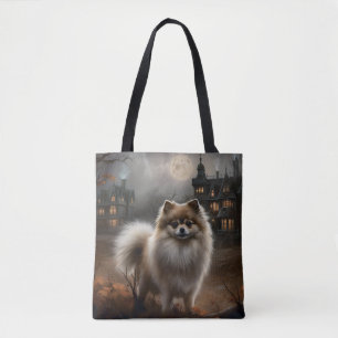 Bolsa Tote Pomerânia Halloween Assustador