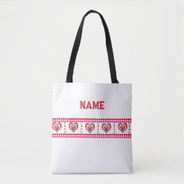 Bolsa Tote Pônei Bonito no Dia dos Namorados Vermelho