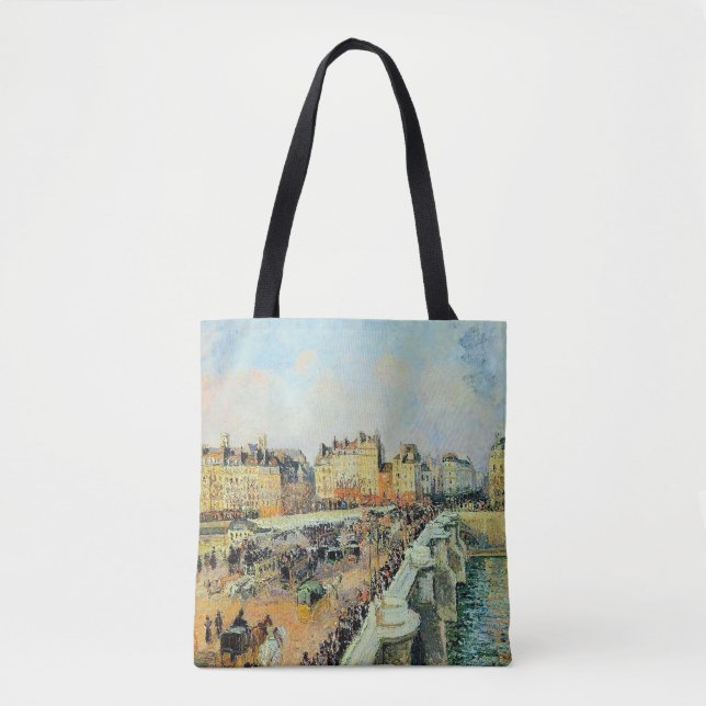 Bolsa Tote Pont Neuf, Tarde, Sunlight Camille Pissarro (Frente)
