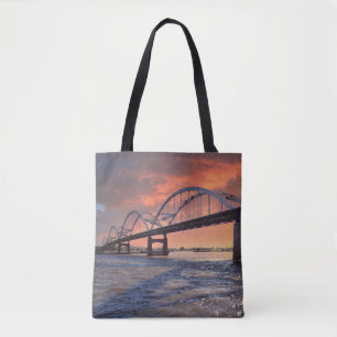 Bolsa Tote Ponte centenária na sacola do por do sol
