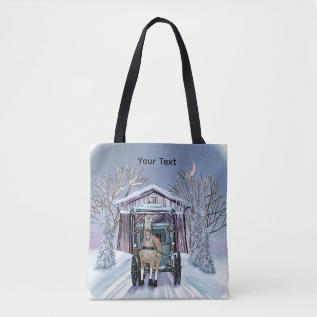 Bolsa Tote Ponte Coberta de Inverno Amish (Frente)