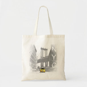 Bolsa Tote Ponte de Brooklyn amarela do táxi de Nyc da Nova