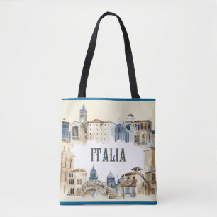 Bolsa Tote Ponte de Orelha da Arquitetura de Veneza