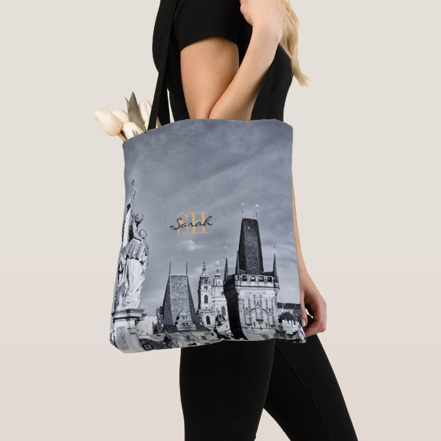Bolsa Tote Ponte de Praga & Charles, Cristo, Castelo / Tcheci (Close Up)