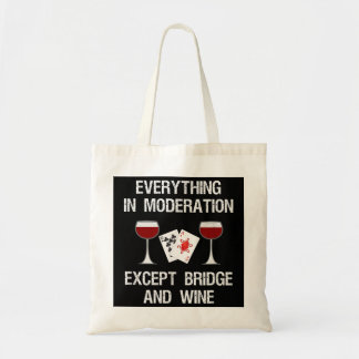Bolsa Tote Ponte - Jogo Engraçado de Cartão de Ponte e Vinho