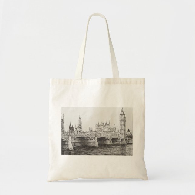 Bolsa Tote Ponte Londres Reino Unido de Westminster. (Frente)