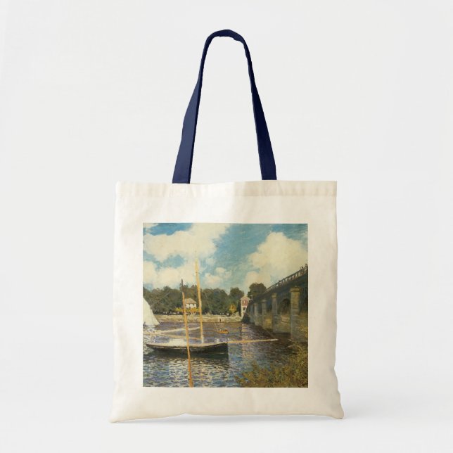 Bolsa Tote Ponte Rodoviária na Argentina por Claude Monet (Frente)