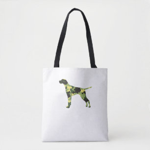 Bolsa Tote Ponteiro alemão Shorthair _ Camouflage Silhouet