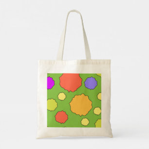 Bolsa Tote Ponto colorido retro brilhante e ousado