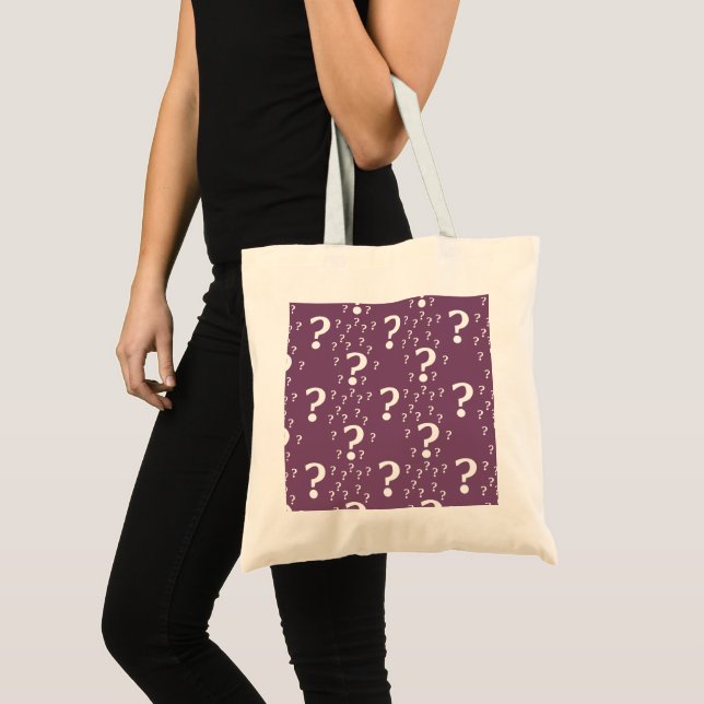 Bolsa Tote Ponto de interrogação misterioso enigma quebra-cab (Frente (produto))
