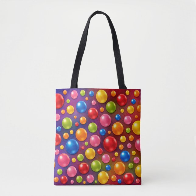 Bolsa Tote pontos bolados groovy (Frente)