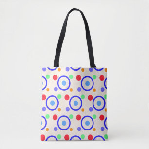 Bolsa Tote Pontos Coloridos sobre Marfim