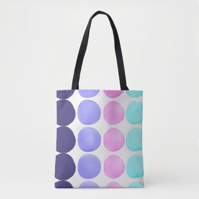 Bolsa Tote Pontos de aquarela grandes (Frente)