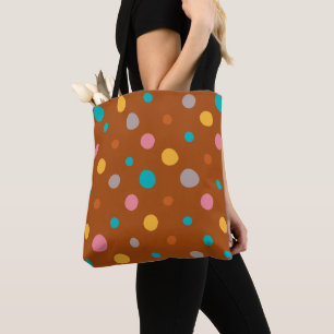 Bolsa Tote Pontos de Aquarela Multicoloridos 7
