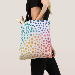 Bolsa Tote Pontos de Energia da Arte Pop Gradiente Colorido