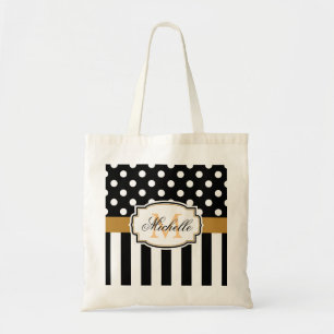 Bolsa Tote Pontos e faixas