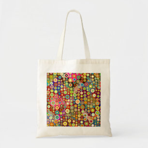 Bolsa Tote Pontos Retro Coloridos + sua ideia