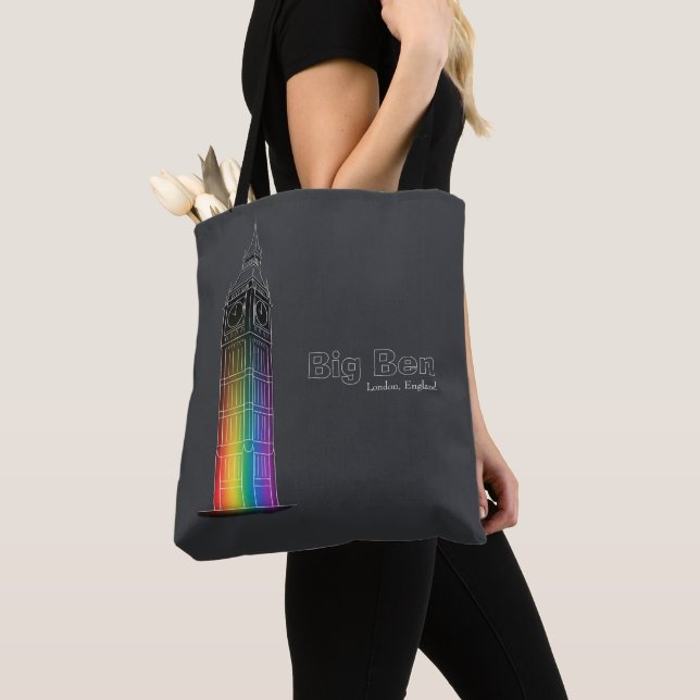 Bolsa Tote Pontos Turísticos Iluminados | Big Ben (Close Up)