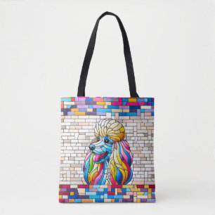 Bolsa Tote Poodle - Arte Mosaica Colorida