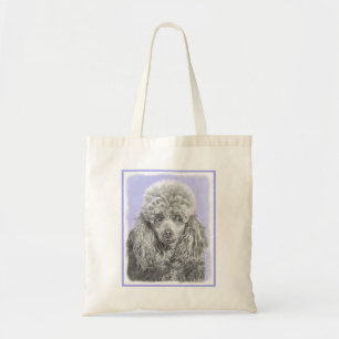Bolsa Tote Poodle (Brinquedo, Miniatura) Pintando Arte Cão O