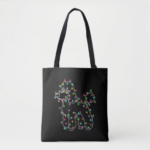 Bolsa Tote Poodle Dogs Tree Christmas Sweater