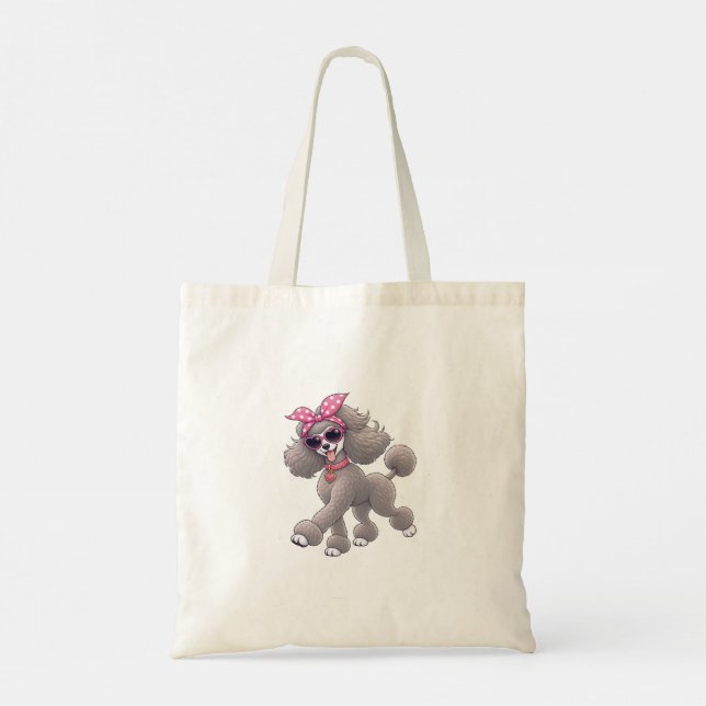 Bolsa Tote Poodle Fofo com Laço Rosa (Verso)