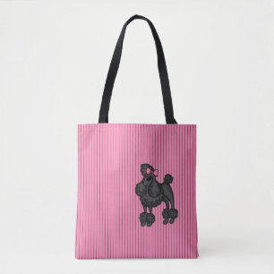 Bolsa Tote Poodle Francês Listrado