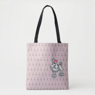 Bolsa Tote Poodle Francês Retrô