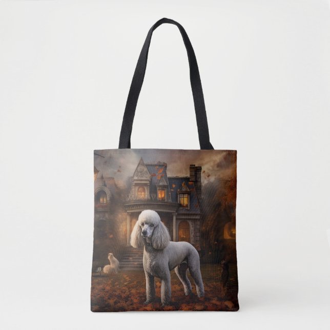 Bolsa Tote Poodle Halloween Assustador (Frente)