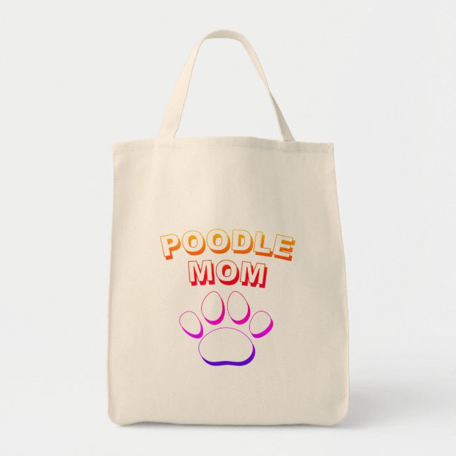 Bolsa Tote Poodle Mãe (Frente)