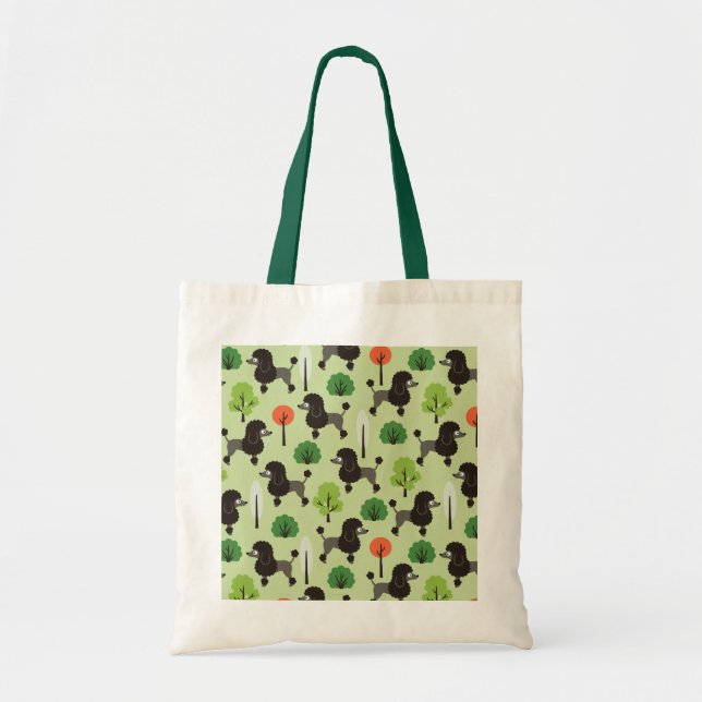 Bolsa Tote Poodle no parque (Frente)