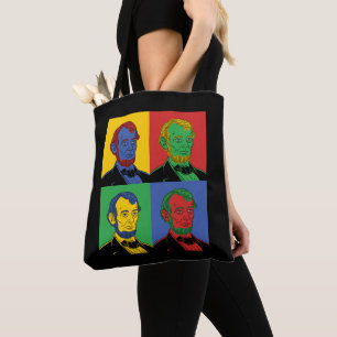 Bolsa Tote Pop Art Abraham Lincoln