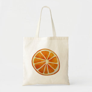 Bolsa Tote Pop art alaranjado suculento da fruta da aguarela
