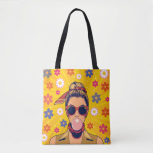 Bolsa Tote Pop Art Colorido Arte Moderna Vibrante