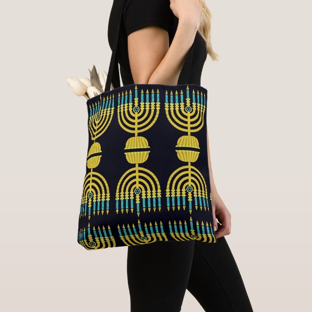 Bolsa Tote Pop Art Menorah (Close Up)