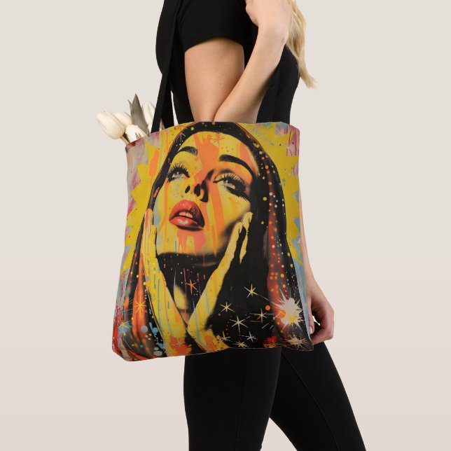 Bolsa Tote Pop Art Santa Maria (Close Up)