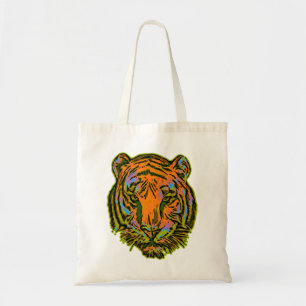 Bolsa Tote Pop Art TIGER HEAD + seu backgr. & ideias