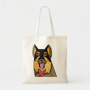 Bolsa Tote Pop de Arte-german shepherd Cachorro-Bonito Souve
