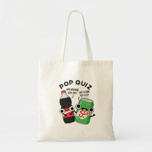 Bolsa Tote Pop Quiz Engraçado Soda Pop Pun