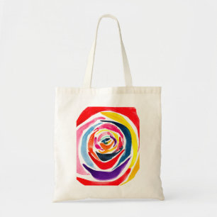 Bolsa Tote pop rosa de aquarela abstrato
