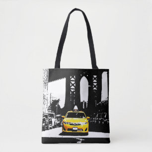 Bolsa Tote Popart do Brooklyn Amarelo Nova Iorque Nyc
