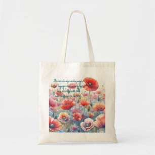 Bolsa Tote Poppies e Cotação da Islândia
